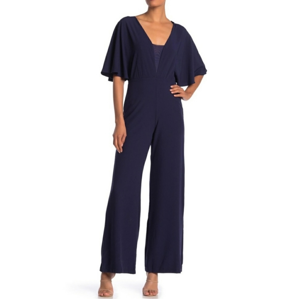 Marina Navy V-Neck Jumpsuit